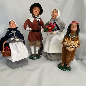 BYERS CHOICE CAROLERS ~ Pilgrims and Native American Collection